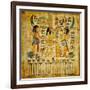 Old Egyptian Papyrus-Maugli-l-Framed Art Print