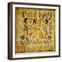 Old Egyptian Papyrus-Maugli-l-Framed Art Print