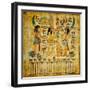 Old Egyptian Papyrus-Maugli-l-Framed Art Print