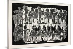 Old Egyptian Representation of a Party, Egypt, 1879-null-Stretched Canvas