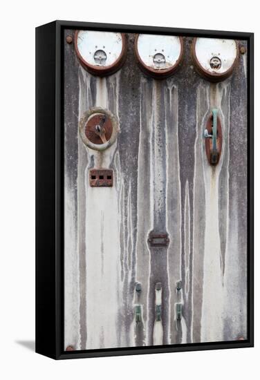 Old Electrical Panel II-Kathy Mahan-Framed Stretched Canvas