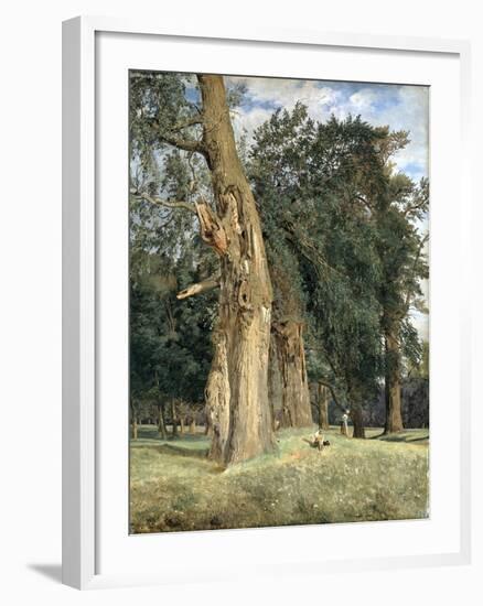 Old Elms in Prater, 1831-Ferdinand Georg Waldmuller-Framed Giclee Print