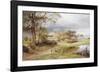 Old English Cottages-Benjamin Leader-Framed Premium Giclee Print