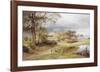 Old English Cottages-Benjamin Leader-Framed Premium Giclee Print