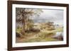 Old English Cottages-Benjamin Leader-Framed Premium Giclee Print