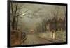 Old English House, Moonlight After Rain, 1883-John Atkinson Grimshaw-Framed Giclee Print