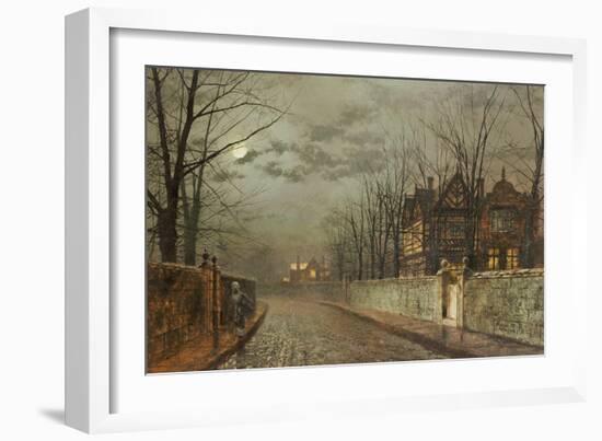 Old English House, Moonlight After Rain, 1883-John Atkinson Grimshaw-Framed Giclee Print