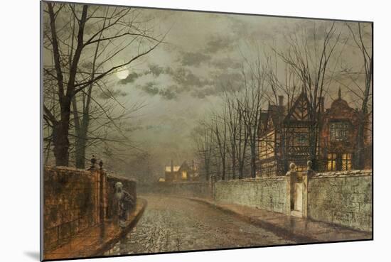 Old English House, Moonlight After Rain, 1883-John Atkinson Grimshaw-Mounted Giclee Print