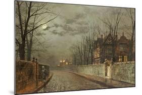 Old English House, Moonlight After Rain, 1883-John Atkinson Grimshaw-Mounted Giclee Print