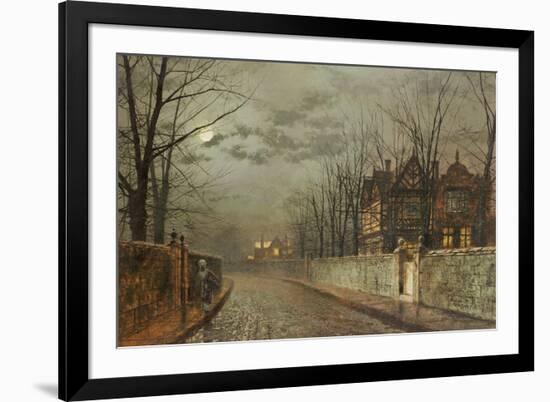 Old English House, Moonlight After Rain, 1883-John Atkinson Grimshaw-Framed Giclee Print