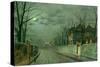 Old English House, Moonlight after Rain, 1883-Grimshaw-Stretched Canvas