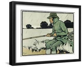 Old English Sports and Games: Angling, 1901-Cecil Aldin-Framed Giclee Print