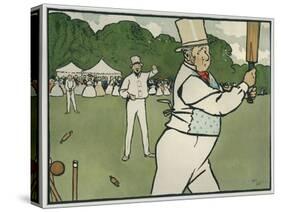 Old English Sports and Games: Cricket, 1901-Cecil Aldin-Stretched Canvas