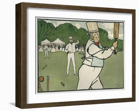 Old English Sports and Games: Cricket, 1901-Cecil Aldin-Framed Giclee Print
