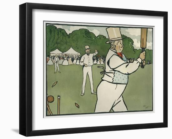 Old English Sports and Games: Cricket, 1901-Cecil Aldin-Framed Giclee Print