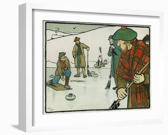 Old English Sports and Games: Curling, 1901-Cecil Aldin-Framed Giclee Print