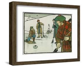 Old English Sports and Games: Curling, 1901-Cecil Aldin-Framed Giclee Print