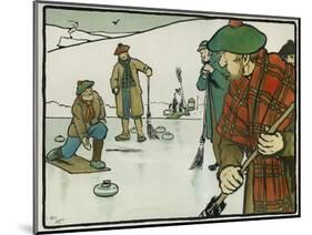 Old English Sports and Games: Curling, 1901-Cecil Aldin-Mounted Giclee Print