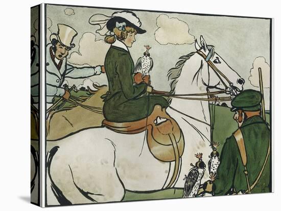 Old English Sports and Games: Hawking, 1901-Cecil Aldin-Stretched Canvas