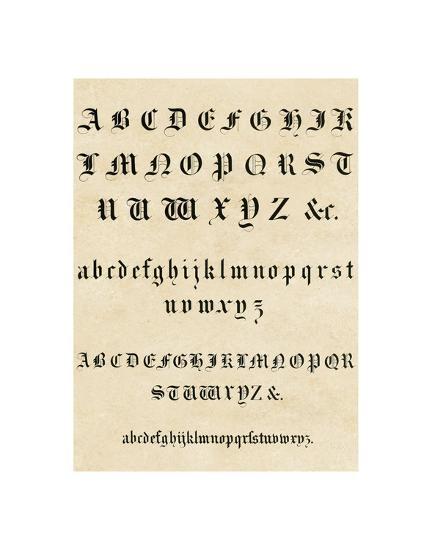 Old English Text Alphabet' Print | AllPosters.com