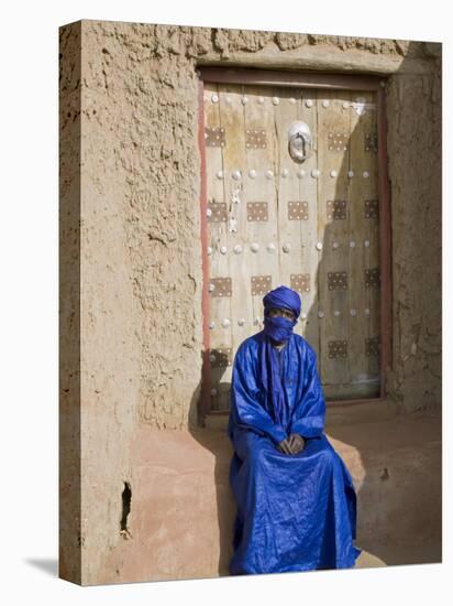 Old Entrance Door to the 14th Century Djingareiber Mosque the Great Mosque - at Timbuktu-Nigel Pavitt-Stretched Canvas