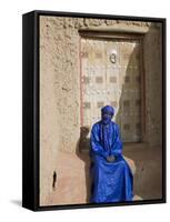 Old Entrance Door to the 14th Century Djingareiber Mosque the Great Mosque - at Timbuktu-Nigel Pavitt-Framed Stretched Canvas