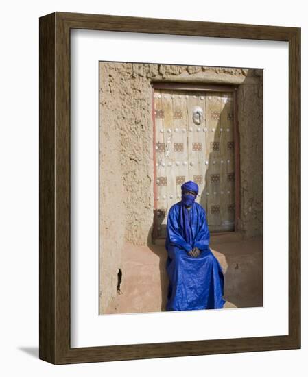 Old Entrance Door to the 14th Century Djingareiber Mosque the Great Mosque - at Timbuktu-Nigel Pavitt-Framed Photographic Print