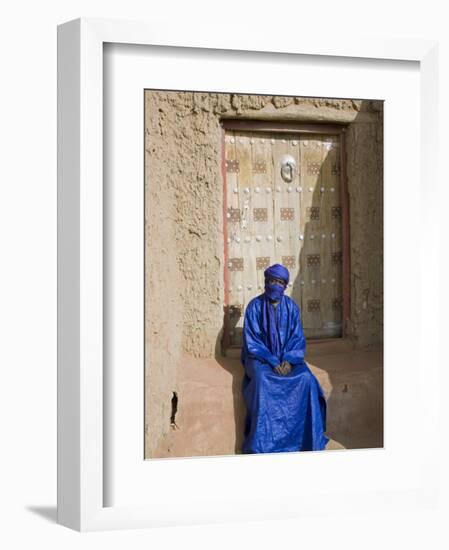 Old Entrance Door to the 14th Century Djingareiber Mosque the Great Mosque - at Timbuktu-Nigel Pavitt-Framed Photographic Print