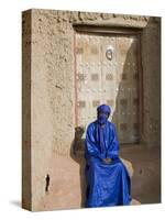 Old Entrance Door to the 14th Century Djingareiber Mosque the Great Mosque - at Timbuktu-Nigel Pavitt-Stretched Canvas