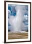 Old Faithful erupts Yellowstone-null-Framed Premium Giclee Print