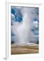 Old Faithful erupts Yellowstone-null-Framed Premium Giclee Print