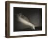 Old Faithful Geyer after Dark at Yellowstone National Park-Rebecca Gaal-Framed Photographic Print