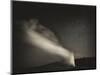 Old Faithful Geyer after Dark at Yellowstone National Park-Rebecca Gaal-Mounted Photographic Print