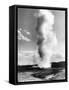 Old Faithful Geyser at Yellowstone National Park Photograph - Yellowstone, WY-Lantern Press-Framed Stretched Canvas