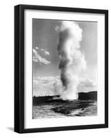 Old Faithful Geyser at Yellowstone National Park Photograph - Yellowstone, WY-Lantern Press-Framed Art Print