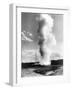 Old Faithful Geyser at Yellowstone National Park Photograph - Yellowstone, WY-Lantern Press-Framed Art Print