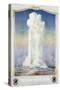 Old Faithful Geyser at Yellowstone Park Poster-null-Stretched Canvas