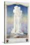 Old Faithful Geyser at Yellowstone Park Poster-null-Stretched Canvas