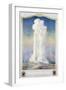 Old Faithful Geyser at Yellowstone Park Poster-null-Framed Giclee Print