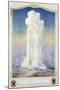 Old Faithful Geyser at Yellowstone Park Poster-null-Mounted Giclee Print