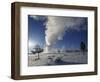 Old Faithful Geyser Erupting in Winter-W. Perry Conway-Framed Photographic Print