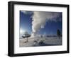 Old Faithful Geyser Erupting in Winter-W. Perry Conway-Framed Photographic Print