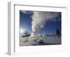 Old Faithful Geyser Erupting in Winter-W. Perry Conway-Framed Photographic Print