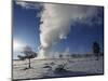 Old Faithful Geyser Erupting in Winter-W. Perry Conway-Mounted Photographic Print