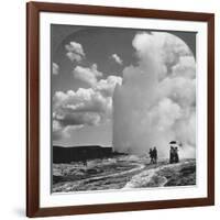 Old Faithful Geyser, Yellowstone National Park, USA, Early 19th Century-Underwood & Underwood-Framed Photographic Print