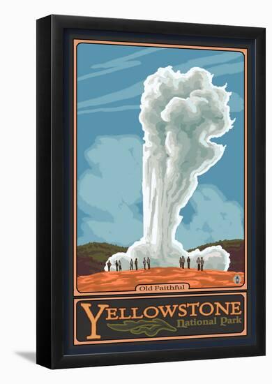 Old Faithful Geyser, Yellowstone National Park, Wyoming-null-Framed Poster