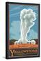 Old Faithful Geyser, Yellowstone National Park, Wyoming-Lantern Press-Stretched Canvas