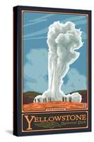 Old Faithful Geyser, Yellowstone National Park, Wyoming-Lantern Press-Stretched Canvas