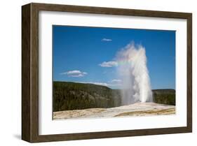 Old Faithful Geyser Yellowstone-null-Framed Art Print