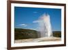 Old Faithful Geyser Yellowstone-null-Framed Art Print